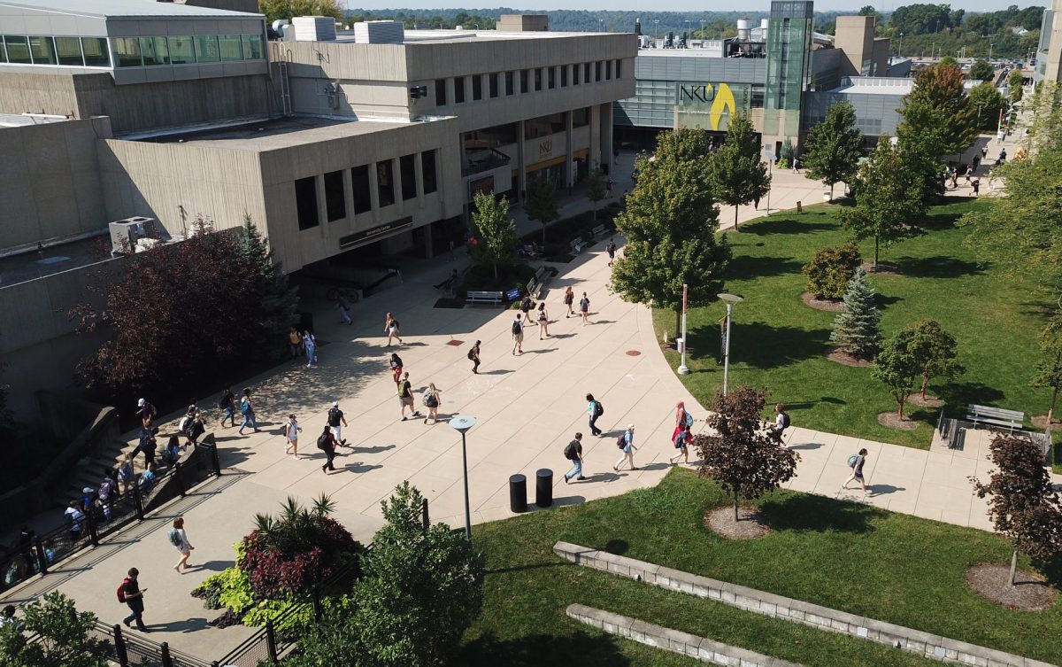 Students walk throughout campus. (Provided | NKU)