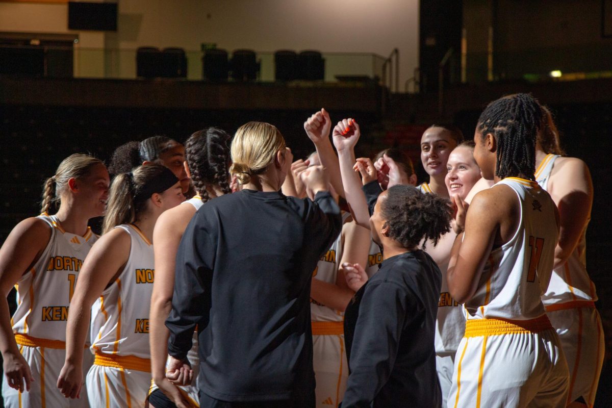 The team was all smiles during pregame introductions on Wednesday. 