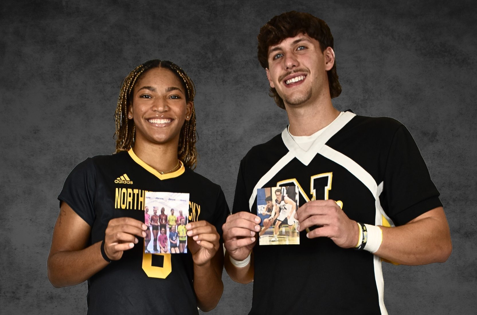 Joy Banks (left) and Max Cantrell (right) have enjoyed representing the Norse in their sports.