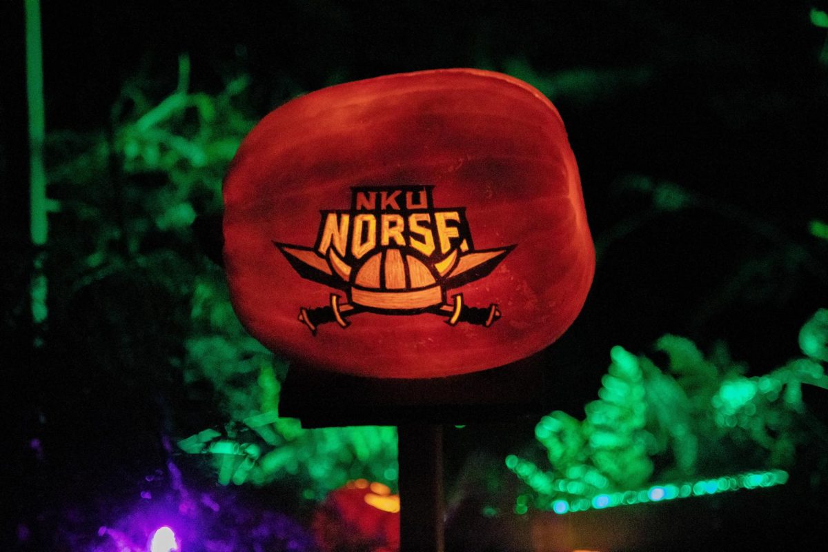 A Northern Kentucky University Norse pumpkin was part of the creative line up.