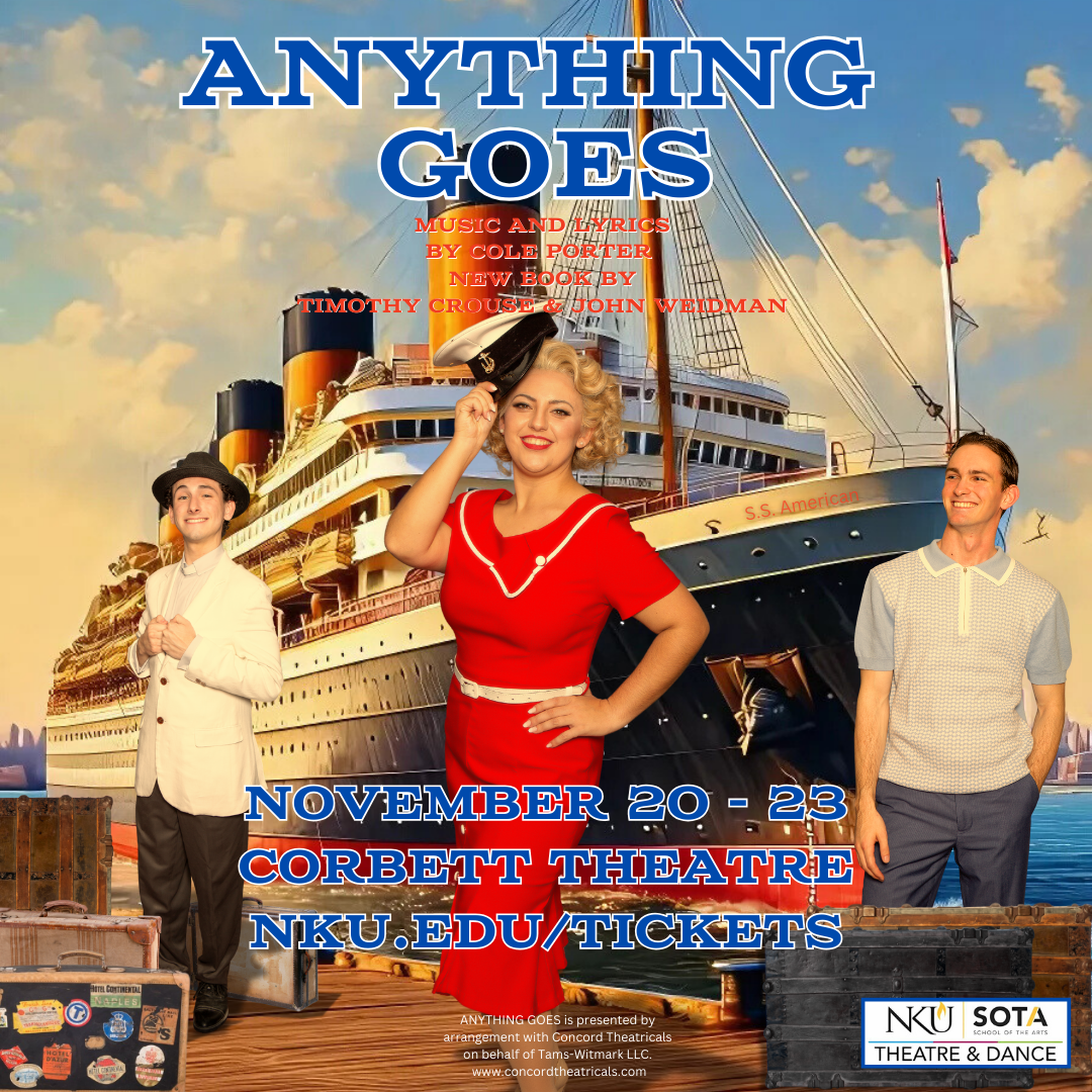 ADVERTISEMENT for SOTA's show, Anything Goes.