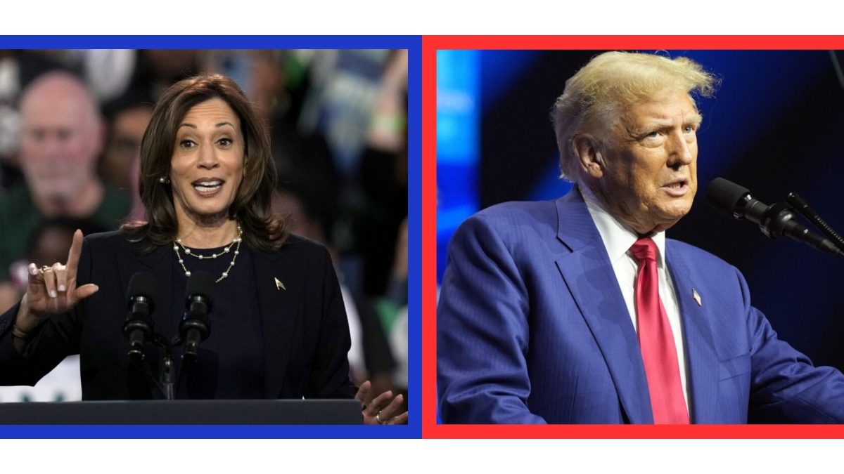 Democratic candidate Kamala Harris (left) and Republican candidate Donald Trump (right) are the candidates in the 2024 presidential race.