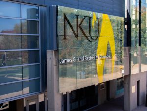 The front of the James C. and Rachel Votruba Student Union at Northern Kentucky University.