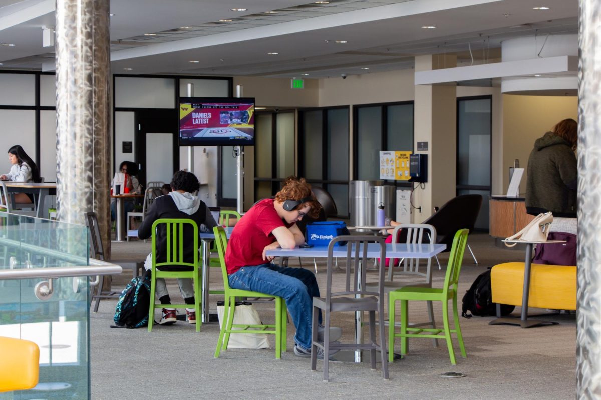 Students studying in Student union.