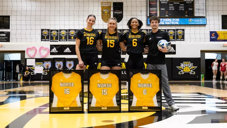 Seniors Allie Siefke (left), Torie Houston (middle), and Joy Banks (right) were celebrated on senior day.