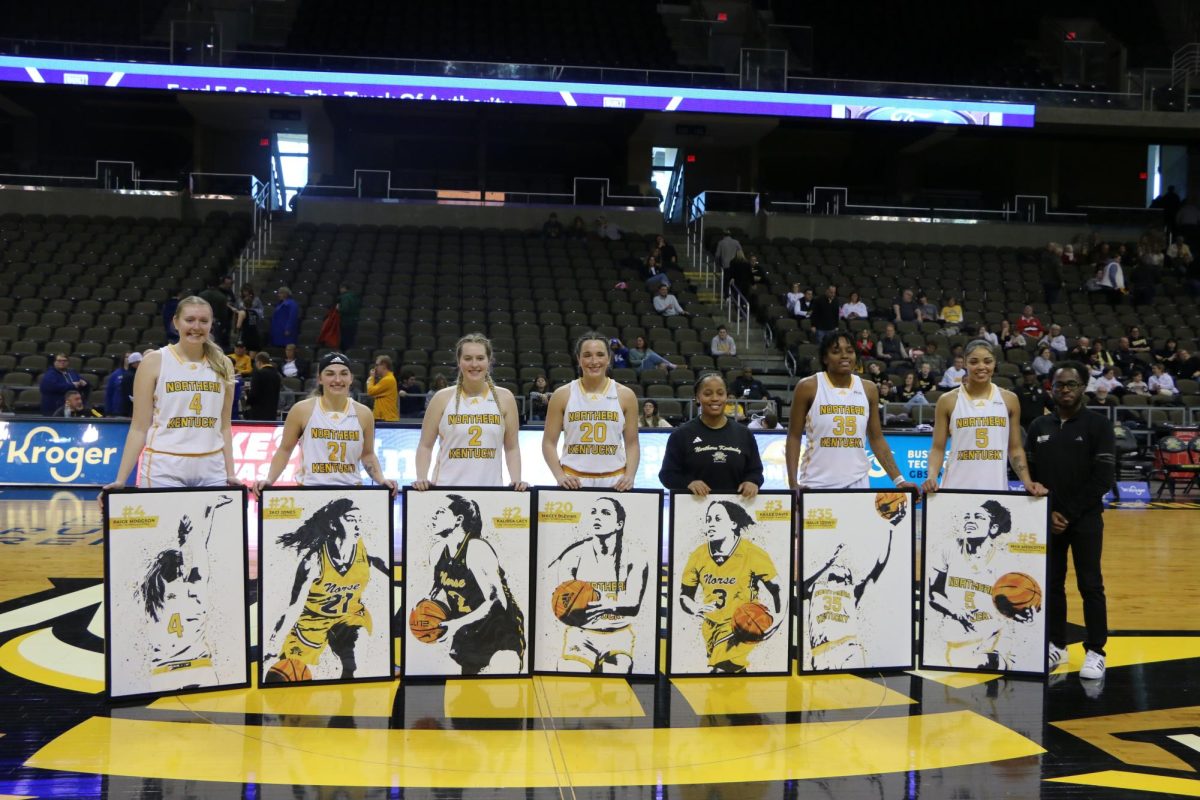 Seven NKU women's basketball players and one manager were honored during Saturday's senior day festivities.