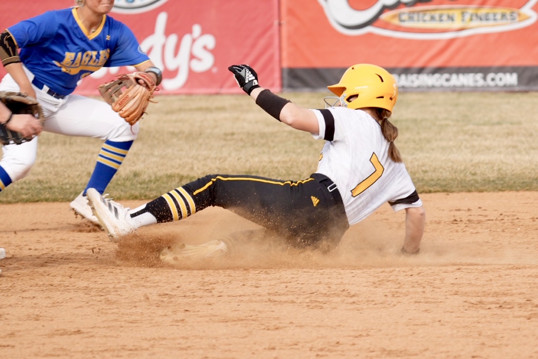 NKU’s Stella Wulker (7) sliding into second base. The Norse beat Morehead State 4-0. 